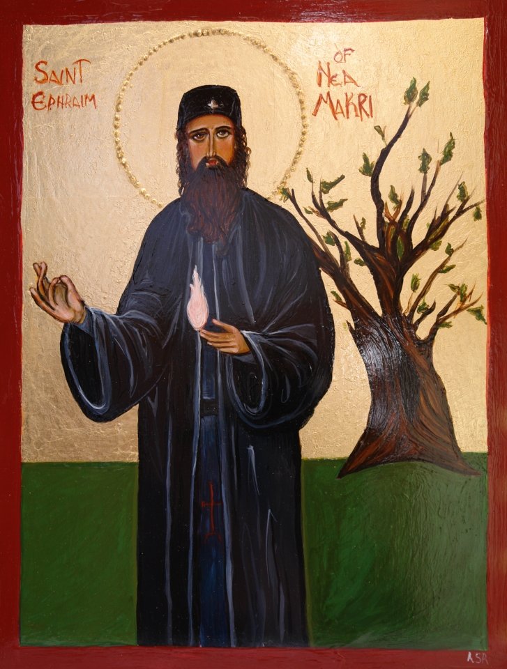 St Ephraim Icon,  Angelica Sotiriou, 2021